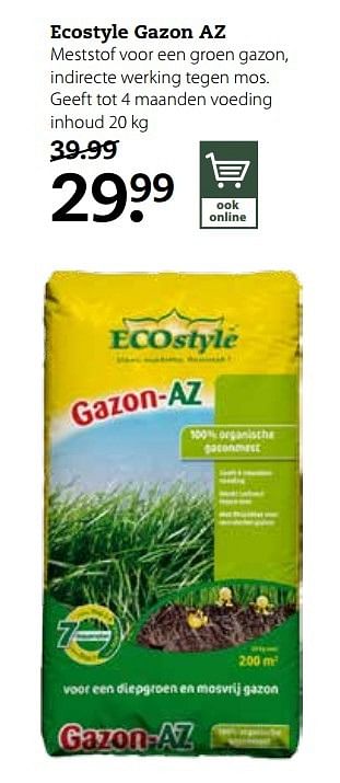 Aanbiedingen Ecostyle gazon az - Ecostyle - Geldig van 03/04/2017 tot 16/04/2017 bij Boerenbond