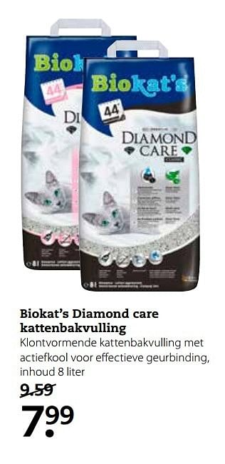 Aanbiedingen Biokat`s diamond care kattenbakvulling - Diamond - Geldig van 03/04/2017 tot 16/04/2017 bij Boerenbond