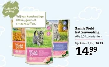 Aanbiedingen Sam`s field kattenvoeding - Sam's Field - Geldig van 03/04/2017 tot 16/04/2017 bij Boerenbond