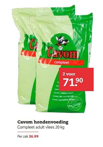 Aanbiedingen Cavom hondenvoeding - Cavom - Geldig van 03/04/2017 tot 16/04/2017 bij Boerenbond