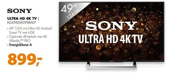 Aanbiedingen Sony ultra hd 4k tv | kd49xd8099baep - Sony - Geldig van 09/04/2017 tot 16/04/2017 bij Expert
