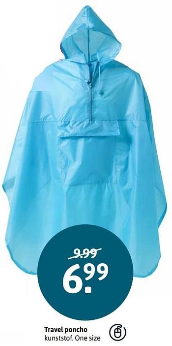 Aanbiedingen Travel poncho kunststof. one size - Huismerk - Xenos - Geldig van 03/04/2017 tot 16/04/2017 bij Xenos