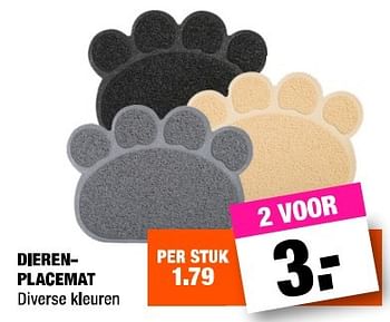 Aanbiedingen Dieren- placemat - Huismerk - Big Bazar - Geldig van 10/04/2017 tot 16/04/2017 bij Big Bazar