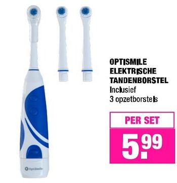 Aanbiedingen Optismile elektrsche tandenborstel - OptiSmile - Geldig van 10/04/2017 tot 16/04/2017 bij Big Bazar