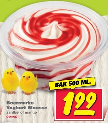 Aanbiedingen Boermarke yoghurt mousse - Boermarke - Geldig van 10/04/2017 tot 16/04/2017 bij Nettorama