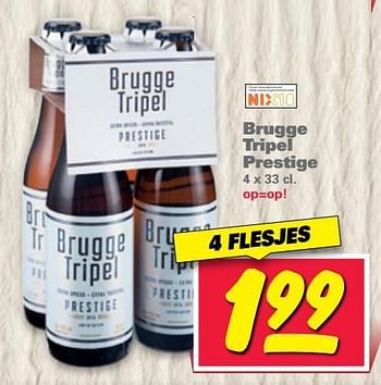 Aanbiedingen Brugge tripel prestige - Brugge Tripel - Geldig van 10/04/2017 tot 16/04/2017 bij Nettorama