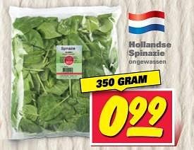 Aanbiedingen Hollandse spinazie - Huismerk - Nettorama - Geldig van 10/04/2017 tot 16/04/2017 bij Nettorama