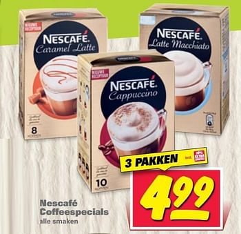Aanbiedingen Nescafé coffeespecials - Nescafe - Geldig van 10/04/2017 tot 16/04/2017 bij Nettorama