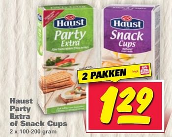Aanbiedingen Haust party extra of snack cups - Haust - Geldig van 10/04/2017 tot 16/04/2017 bij Nettorama