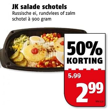 Aanbiedingen Jk salade schotels - JK - Geldig van 10/04/2017 tot 17/04/2017 bij Poiesz