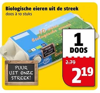Aanbiedingen Biologische eieren uit de streek - Huismerk Poiesz - Geldig van 10/04/2017 tot 17/04/2017 bij Poiesz