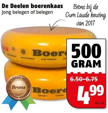 Aanbiedingen De deelen boerenkaas - DeDeelen - Geldig van 10/04/2017 tot 17/04/2017 bij Poiesz