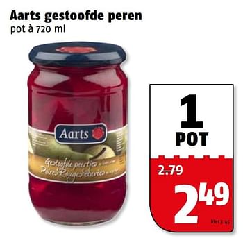 Aanbiedingen Aarts gestoofde peren - Aarts - Geldig van 10/04/2017 tot 17/04/2017 bij Poiesz