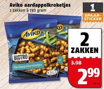 Aanbiedingen Aviko aardappelkroketjes - Aviko - Geldig van 10/04/2017 tot 17/04/2017 bij Poiesz