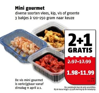 Aanbiedingen Mini gourmet - Huismerk Poiesz - Geldig van 10/04/2017 tot 17/04/2017 bij Poiesz