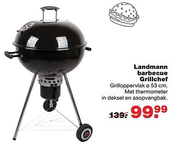 Aanbiedingen Landmann barbecue grillchef - Landmann - Geldig van 10/04/2017 tot 17/04/2017 bij Praxis