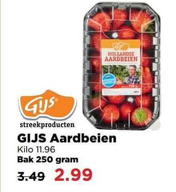 Aanbiedingen Gijs aardbeien - Gijs - Geldig van 02/04/2017 tot 17/04/2017 bij Plus