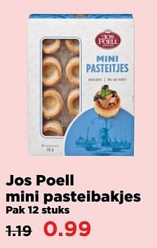 Aanbiedingen Jos poell mini pasteibakjes - Jos Poell - Geldig van 02/04/2017 tot 17/04/2017 bij Plus
