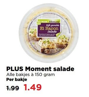 Aanbiedingen Moment salade - Huismerk - Plus - Geldig van 02/04/2017 tot 17/04/2017 bij Plus