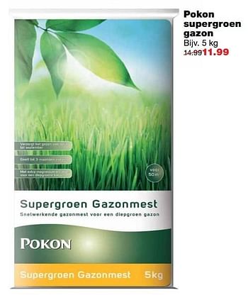 Aanbiedingen Pokon supergroen gazon - Pokon - Geldig van 10/04/2017 tot 17/04/2017 bij Praxis