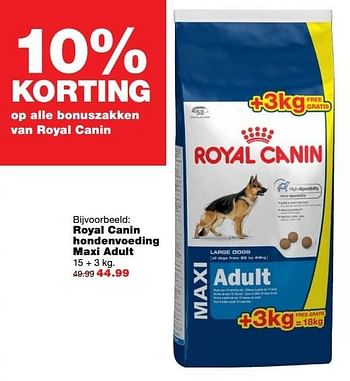 Aanbiedingen Royal canin hondenvoeding maxi adult - Royal Canin - Geldig van 10/04/2017 tot 17/04/2017 bij Praxis