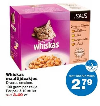 Aanbiedingen Whiskas maaltijdzakjes - Whiskas - Geldig van 10/04/2017 tot 17/04/2017 bij Praxis