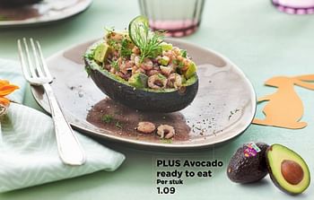 Aanbiedingen Plus avocado ready to eat per stuk - Huismerk - Plus - Geldig van 02/04/2017 tot 17/04/2017 bij Plus