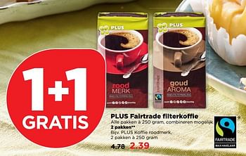 Aanbiedingen Plus koffie roodmerk - Huismerk - Plus - Geldig van 02/04/2017 tot 17/04/2017 bij Plus