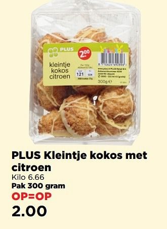 Aanbiedingen Plus kleintje kokos met citroen - Huismerk - Plus - Geldig van 02/04/2017 tot 17/04/2017 bij Plus