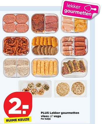 Aanbiedingen Plus lekker gourmetten vlees of vega - Huismerk - Plus - Geldig van 02/04/2017 tot 17/04/2017 bij Plus