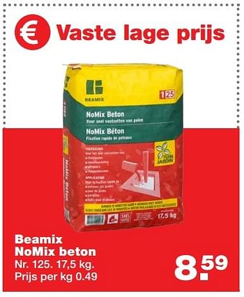 Aanbiedingen Beamix nomix beton - Beamix - Geldig van 10/04/2017 tot 17/04/2017 bij Praxis