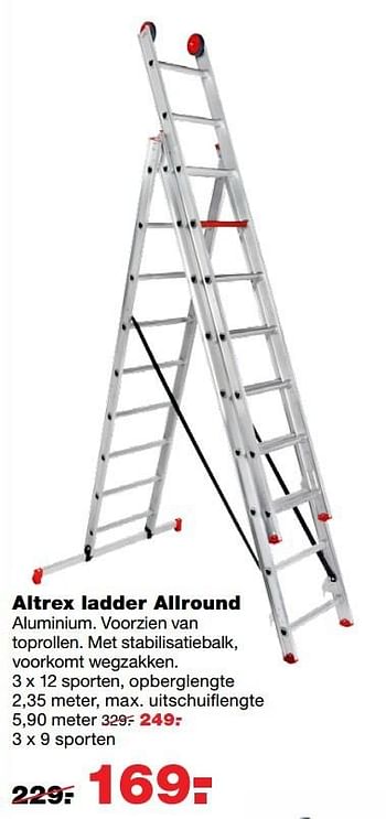 Aanbiedingen Altrex ladder allround - Altrex - Geldig van 10/04/2017 tot 17/04/2017 bij Praxis