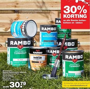 Aanbiedingen Rambo pantserbeits tuinhout - Rambo - Geldig van 10/04/2017 tot 17/04/2017 bij Praxis