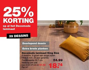 Aanbiedingen Decomode laminaat king size - DecoMode - Geldig van 10/04/2017 tot 17/04/2017 bij Praxis