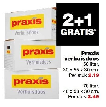 Aanbiedingen Praxis verhuisdoos - Huismerk - Praxis - Geldig van 10/04/2017 tot 17/04/2017 bij Praxis