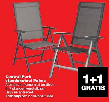 Aanbiedingen Central park standenstoel palma - Central Park - Geldig van 10/04/2017 tot 17/04/2017 bij Praxis