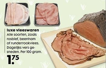 Aanbiedingen Luxe vleeswaren - Huismerk - Hema - Geldig van 03/04/2017 tot 17/04/2017 bij Hema