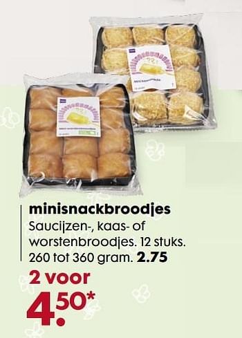 Aanbiedingen Minisnackbroodjes - Huismerk - Hema - Geldig van 03/04/2017 tot 17/04/2017 bij Hema