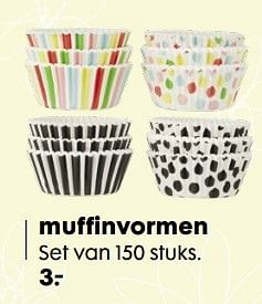 Aanbiedingen Muffinvormen - Huismerk - Hema - Geldig van 03/04/2017 tot 17/04/2017 bij Hema
