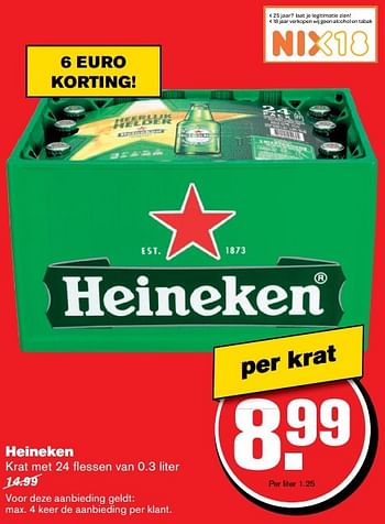 Aanbiedingen Heineken - Heineken - Geldig van 12/04/2017 tot 18/04/2017 bij Hoogvliet