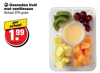 Aanbiedingen Gesneden fruit met vanillesaus - Huismerk - Hoogvliet - Geldig van 12/04/2017 tot 18/04/2017 bij Hoogvliet