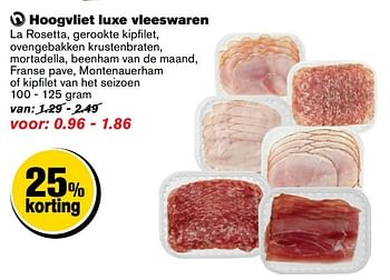 Aanbiedingen Hoogvliet luxe vleeswaren - Huismerk - Hoogvliet - Geldig van 12/04/2017 tot 18/04/2017 bij Hoogvliet