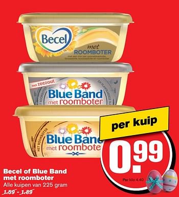 Aanbiedingen Becel of blue band met roomboter - Huismerk - Hoogvliet - Geldig van 12/04/2017 tot 18/04/2017 bij Hoogvliet
