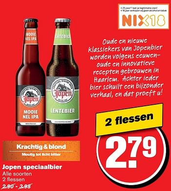 Aanbiedingen Jopen speciaalbier - Jopen - Geldig van 12/04/2017 tot 18/04/2017 bij Hoogvliet