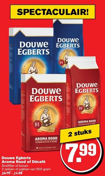 Aanbiedingen Douwe egberts aroma rood of décafé - Douwe Egberts - Geldig van 12/04/2017 tot 18/04/2017 bij Hoogvliet