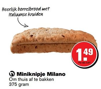 Aanbiedingen Miniknipje milano - Huismerk - Hoogvliet - Geldig van 12/04/2017 tot 18/04/2017 bij Hoogvliet