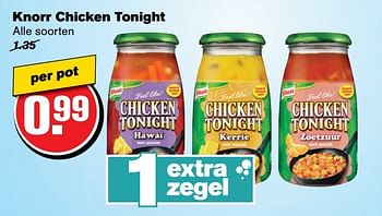 Aanbiedingen Knorr chicken tonight - Knorr - Geldig van 12/04/2017 tot 18/04/2017 bij Hoogvliet