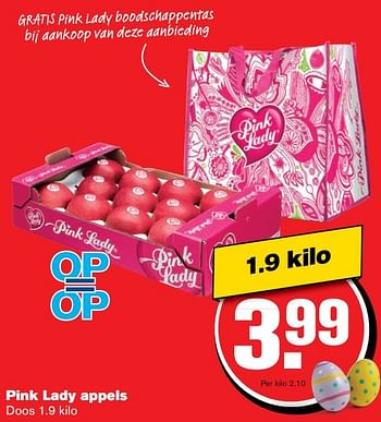 Aanbiedingen Pink lady appels - Huismerk - Hoogvliet - Geldig van 12/04/2017 tot 18/04/2017 bij Hoogvliet
