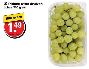 Aanbiedingen Pitloze witte druiven - Huismerk - Hoogvliet - Geldig van 12/04/2017 tot 18/04/2017 bij Hoogvliet