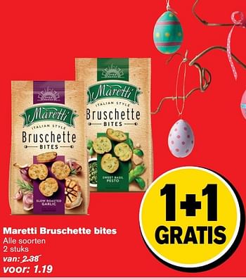 Aanbiedingen Maretti bruschette bites - Maretti - Geldig van 12/04/2017 tot 18/04/2017 bij Hoogvliet